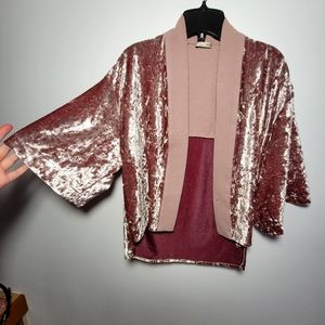 Pink /dusty rose flowy cardigan